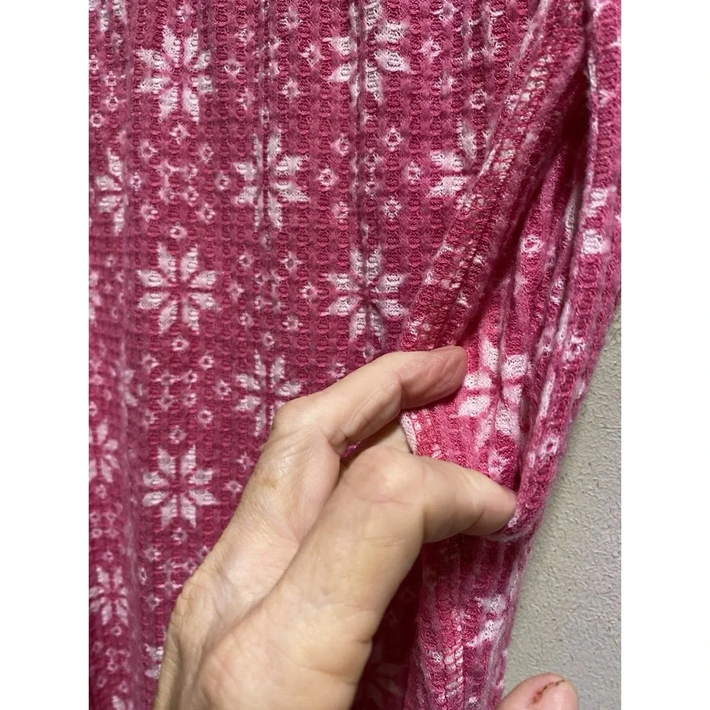 JoysPUN Women XL 16-18 Pink Floral Jogger Pants Drawstring Lounge Pajama Cozy